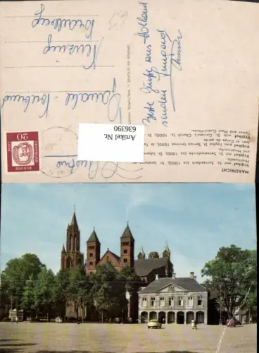 636390,Maastricht Vrijthof met St Servaaskerk St Janstoren Kirche Friedhof