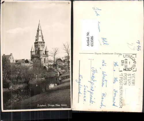 653586,Foto Ak Zutphen Droge Nap toren Nederlands