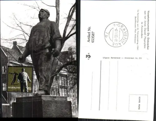 653587,Amsterdam Verzetsmonument De Dokwerker Nederlands