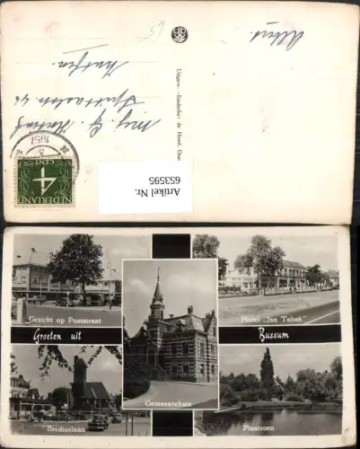 653595,Mehrbild Ak Groeten uit Bussum Brediuslaan Plantseon Nederlands