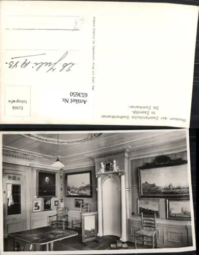 653650,Museum der Zaalandsche Oudheidkamer te Zaandijk De Zaankamer Nederlands