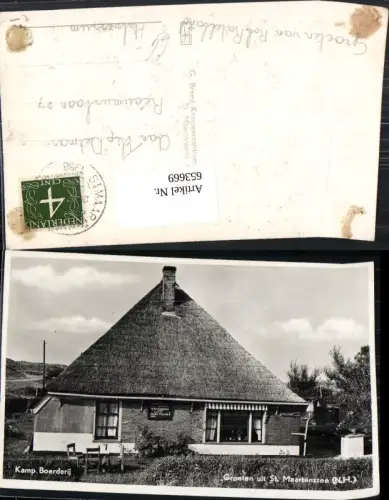 653669,Foto Ak Groeten uit St Maartenszee Kamp Boerderij Nederlands