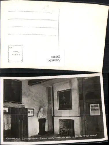 656987,s Gravenhage Gevangenpoort Kamer van Cornelis de Witt Den Haag