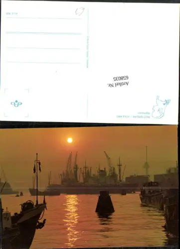 658035,Rotterdam Holland Rijnhaven Hafen Schiffe Kräne Nederlands