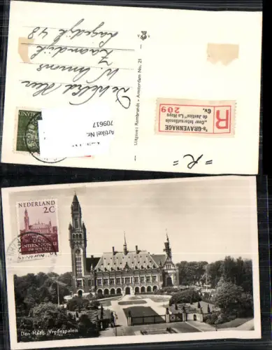 709617 Den Haag Palais Reco Gravenhage Reko Einschreiben