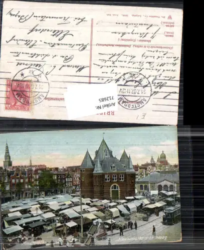 712685 Amsterdam Nieuwmarkt met Waag pub Dr. Trenkler gel Ettendorf Traunstein