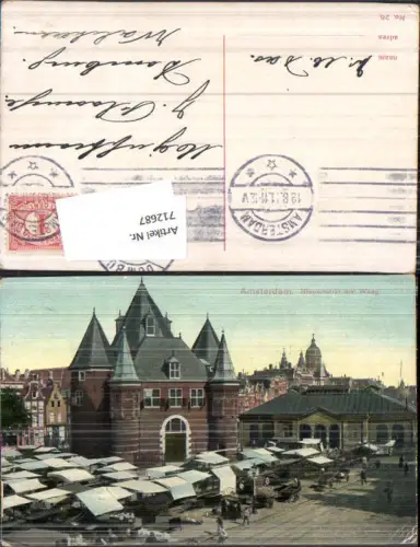 712687 Amsterdam Nieuwmarkt Waag gel Damburg Walcheren