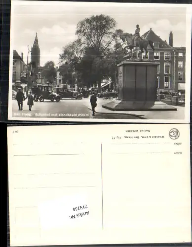 713764 Den Haag Buitenhof Autos Willem Denkmal