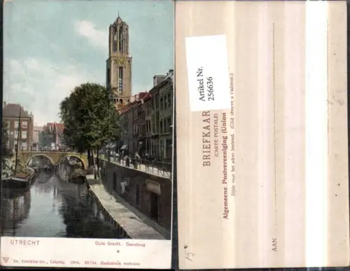 256636,Utrecht Gaardbrug Oude Gracht Turm Brücke pub Trenkler u. Co 22754