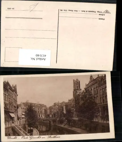 413140,Netherlands Utrecht Oude Gracht m. Stadhuis Kanal Stadthaus
