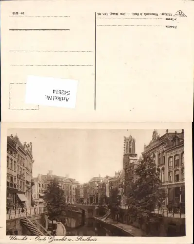 542614,Netherlands Utrecht Oude Gracht Stadhuis