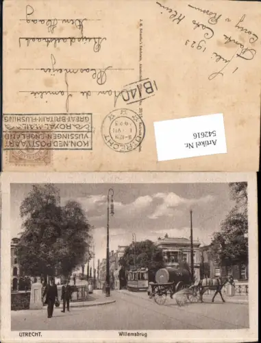 542616,Netherlands Utrecht Willemsbrug Kutsche Straßenbahn Tram