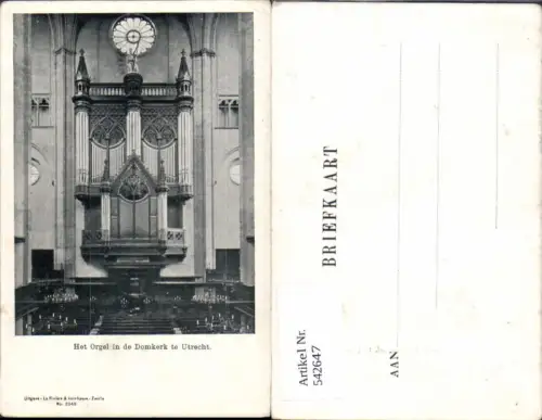542647,Netherlands Utrecht Orgel d. Kirche Kirchenorgel Domkerk