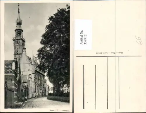 359712,Netherlands Veere Stadhuis Rathaus Straßenansicht