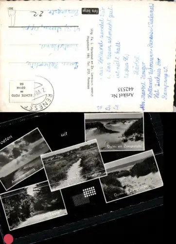 442535,Netherlands Renesse Panorama Duin Dünen Wegpartie Mehrbildkarte