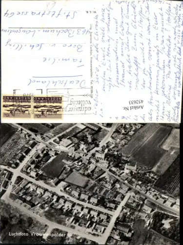 452633,Netherlands Vrouwenpolder Totale Fliegeraufnahme