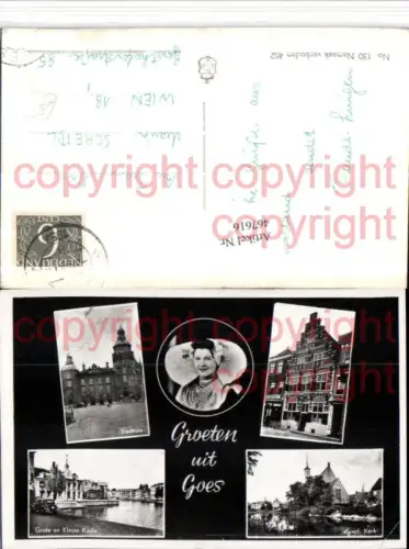 467616,Netherlands Goes Stadhuis Museum Kerk Kirche Tracht Mehrbildkarte
