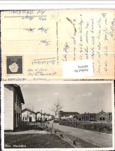 495976,Netherlands Nieuwdorp Stein Straßenansicht Häuser