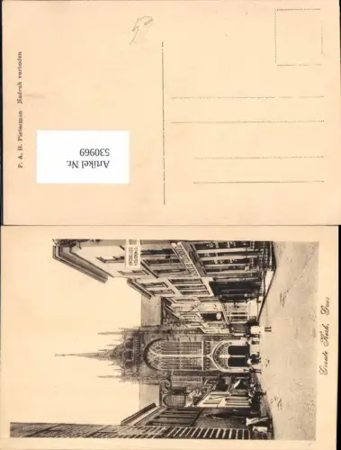 530969,Netherlands Goes Groote Kerk Straßenpartie Zeeland