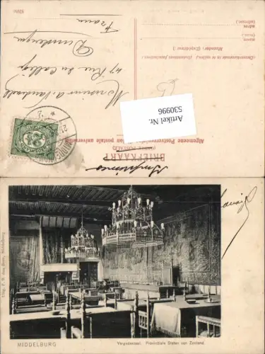 530996,Netherlands Middelburg Vergaderzaal Leuchter Lampe Lampen Kronleuchter