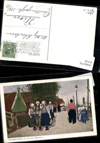81538,Zondagmiddag op den dijk Marken Künstlerkarte