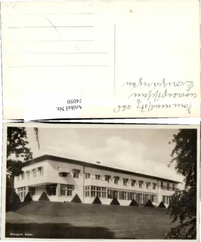 74050,Skaugum Asker near Oslo Photocard 1930