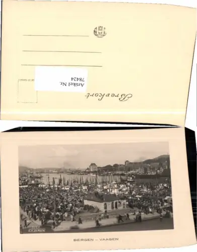 78424,Bergen Vaagen Hafen 1930