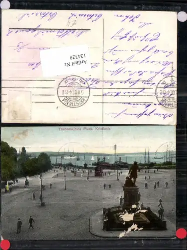 124328,Tordenskjolds Plads Kristiania Kristiana Hafen 1908