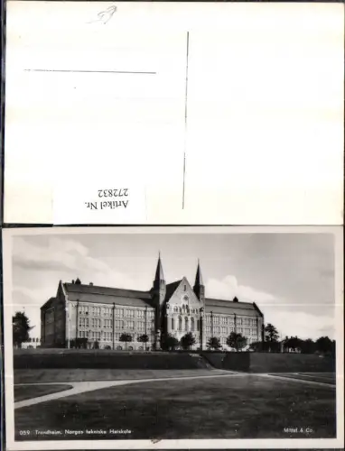 272832,Norwegen Trondheim Norges tekniske hoiskole Technische Schule Gebäude