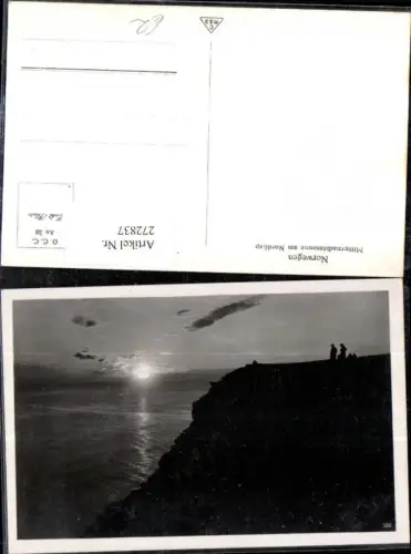 272837,Norwegen Mitternachtssonne am Nordkap