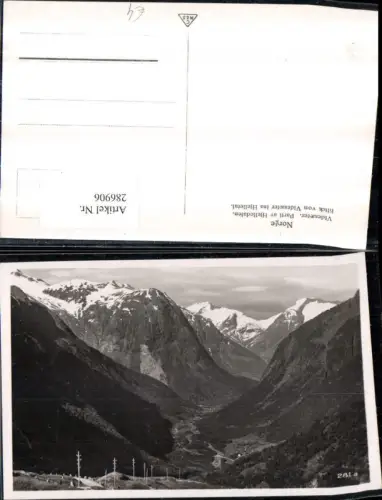 286906,Norge Norwegen Videsaeter Videseter b. Videdalen Blick ins Hjelletal Bergkulisse