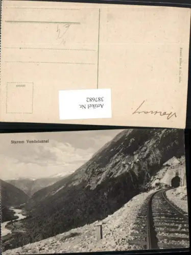 387682,Norway Stavem Vendetunnel Eisenbahn Gleis Tunnel