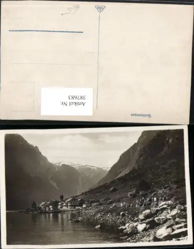 387683,Norway Gudvangen Partie Bergkulisse