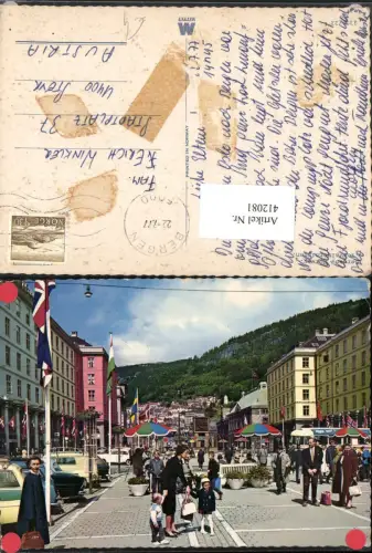 412081,Norway Bergen Torvalmenningen Straßenansicht