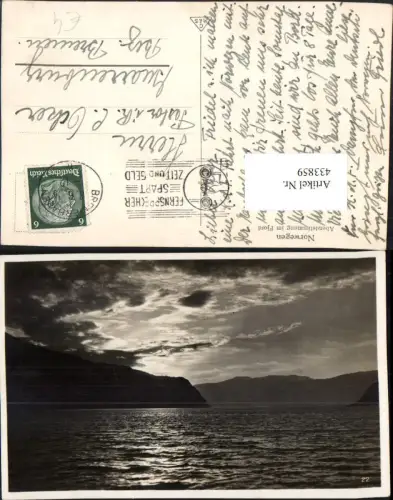 433859,Norway Norwegen Abendstimmung im Fjord