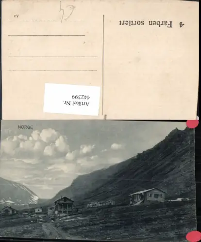 442399,Norway Norge Landschaft Hütten Bergkulisse
