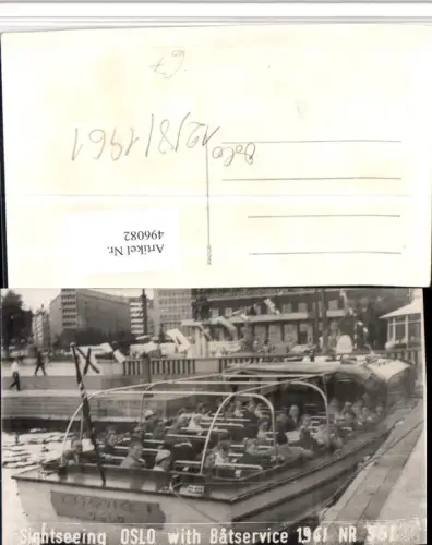 496082,Norway Oslo 1961 Sightseeing with Batservice Boot