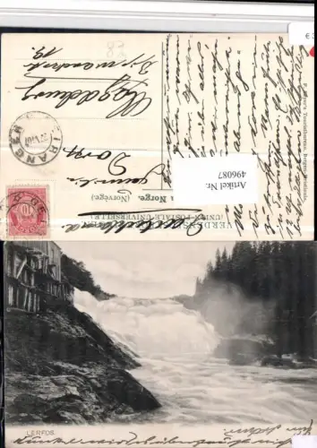 496087,Norway Lerfos Wasserfall