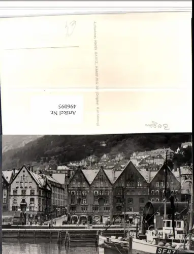 496095,Norway Bergen Teilansicht Boote