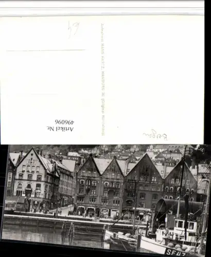 496096,Norway Bergen Teilansicht Boote
