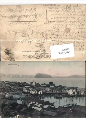 510957,Norway Hammerfest Totale Bergkulisse