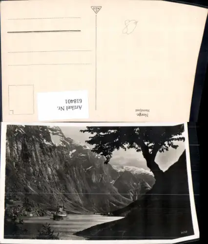 618401,Foto Ak Norge Naerofjord Schiff Dampfer Norway