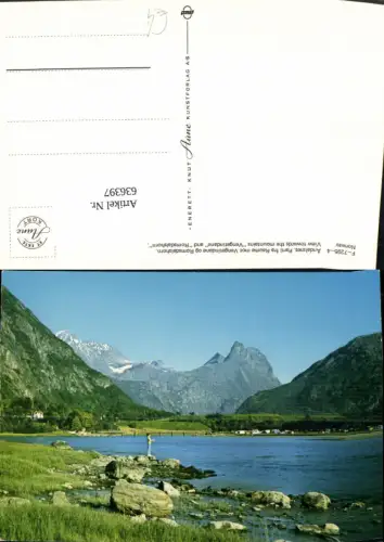 636397,Andalsnes Parti fra Rauma not Vengetindane og Romsdalshorn Fischen Norway
