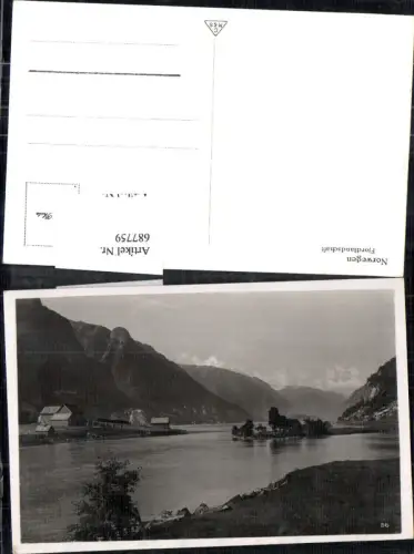 687759 Norway Norwegen Fjord Fjörd