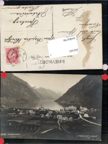 691343 Foto-AK Odde Hardanger pub Knudsen Bergen Norway