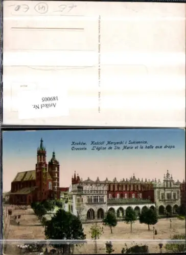 189005,Polen Krakow Krakau Kosciot Maryacki i Sukiennice