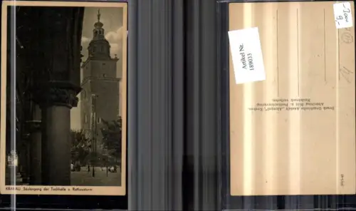 189033,Polen Krakau Säulengang d. Tuchhalle u. Rathausturm