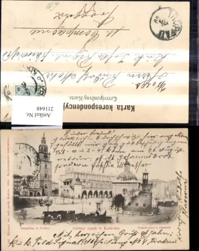 211648,Krakau Hauptring Glownfy rynek w Krakowie Grande place e Gracovie