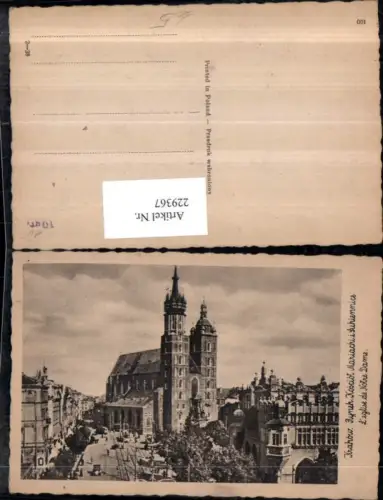 229367,Krakow Krakau Rynek Kosciot Mariacki i Lukiennice Kirche