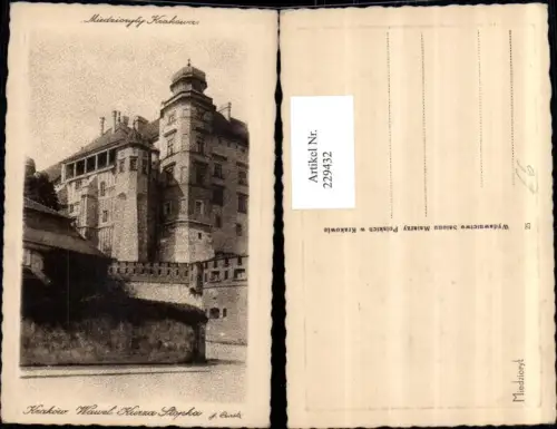 229432,Präge AK Krakow Krakau Wawel Kurza Stopka Miedzioryty Krakowa